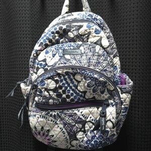 Vera Bradley Floral Blue, Black and Purple Backpack